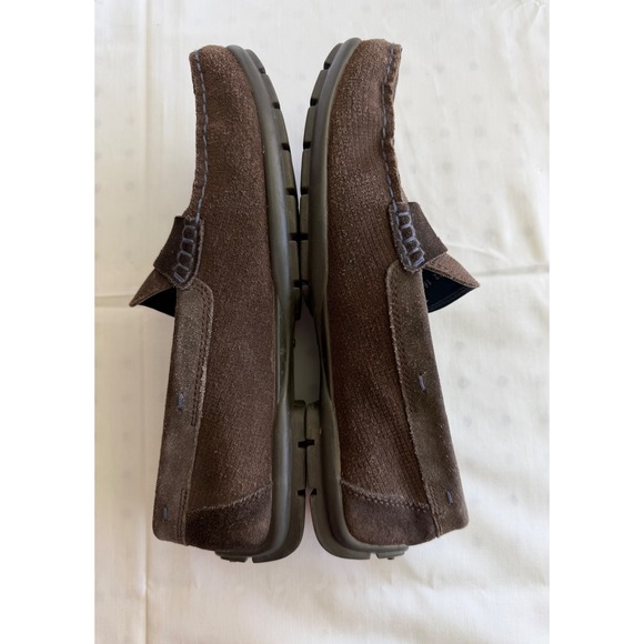 Geox Mens Brown Suede Slip‎ On Loafer Shoes Italian Patent 42 main image 3
